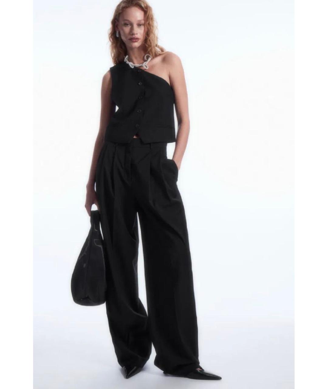 COS Черный шерстяной костюм с брюками, фото 2