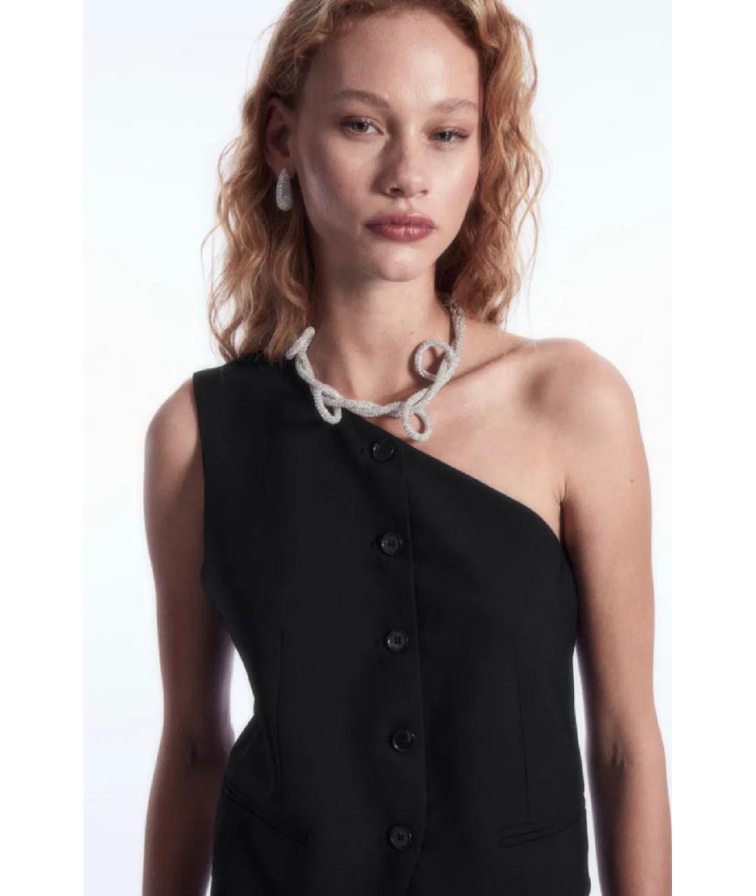 COS Черный шерстяной костюм с брюками, фото 3