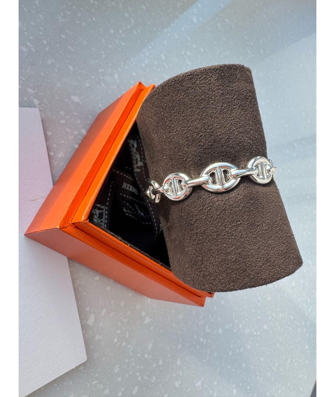 HERMES Серебрянный серебряный браслет, фото 2