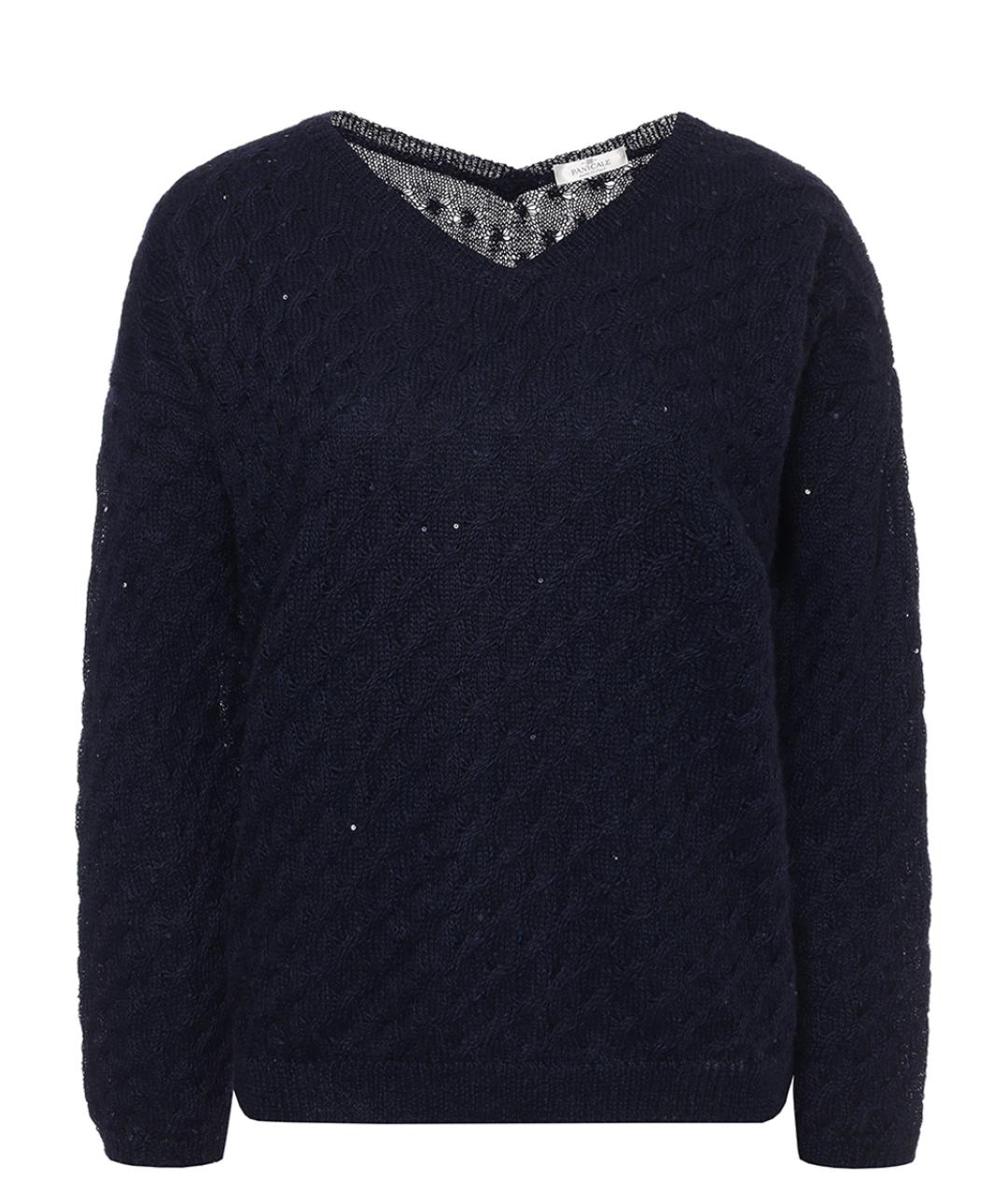 PANICALE Темно-синий шерстяной джемпер / свитер, фото 1