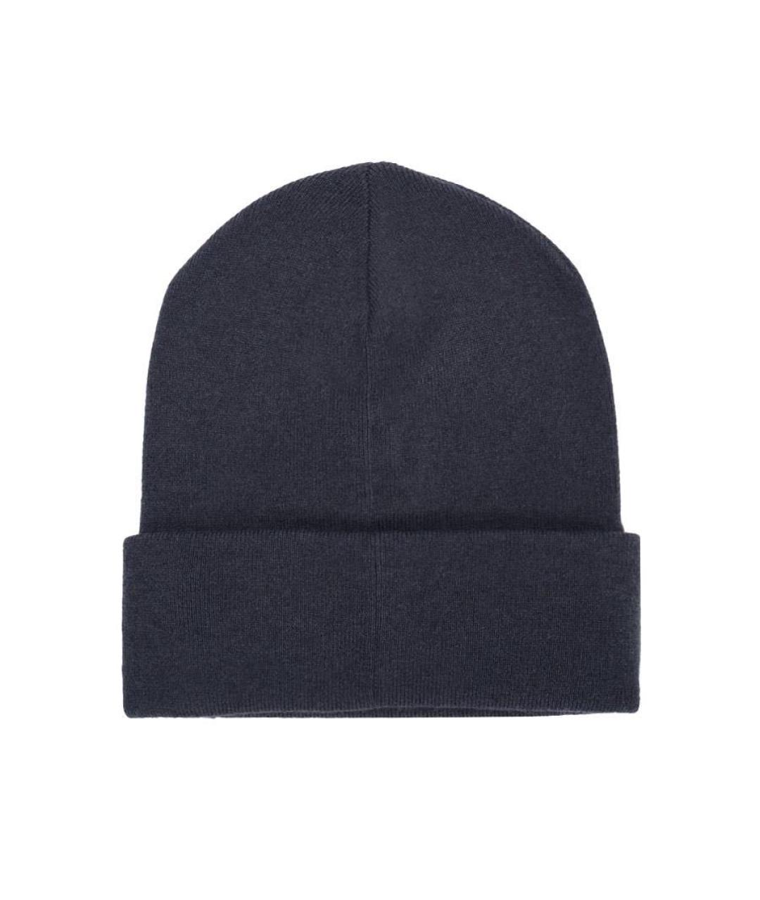 BRUNELLO CUCINELLI Темно-синяя кашемировая шапка, фото 3