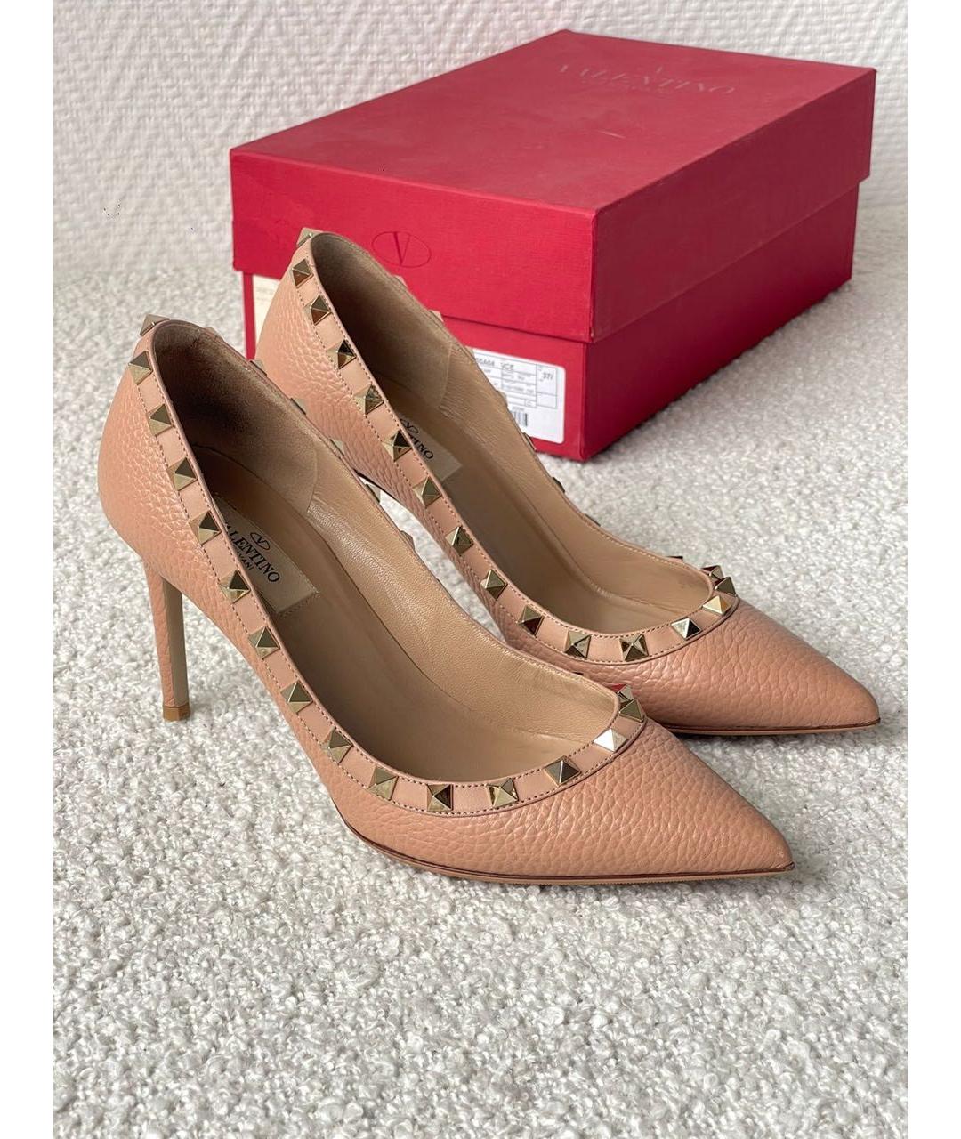 VALENTINO Бежевые кожаные туфли, фото 3