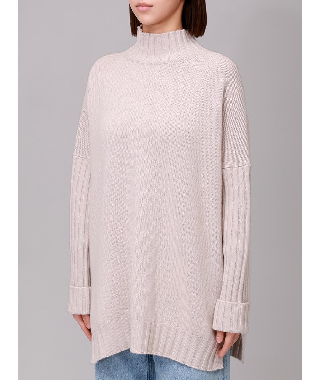 PANICALE Бежевый кашемировый джемпер / свитер, фото 4