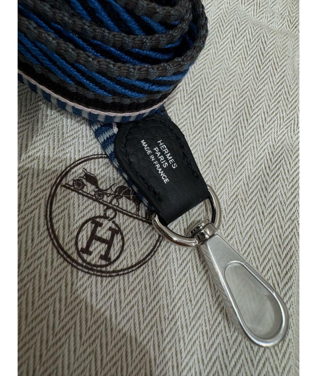 HERMES Черная кожаная сумка через плечо, фото 4