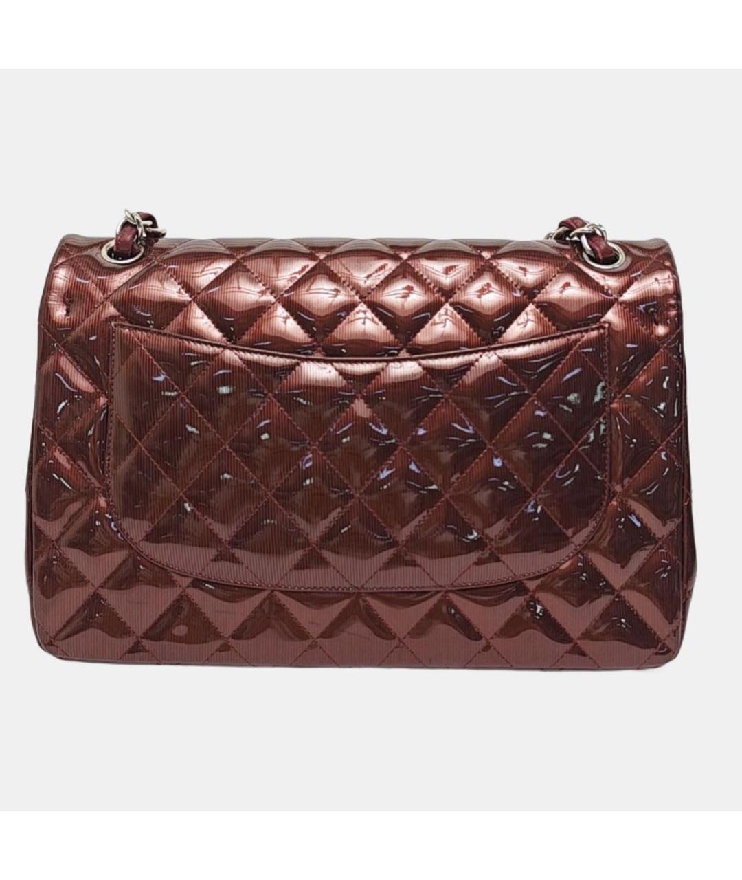 CHANEL Бордовая сумка через плечо из лакированной кожи, фото 2