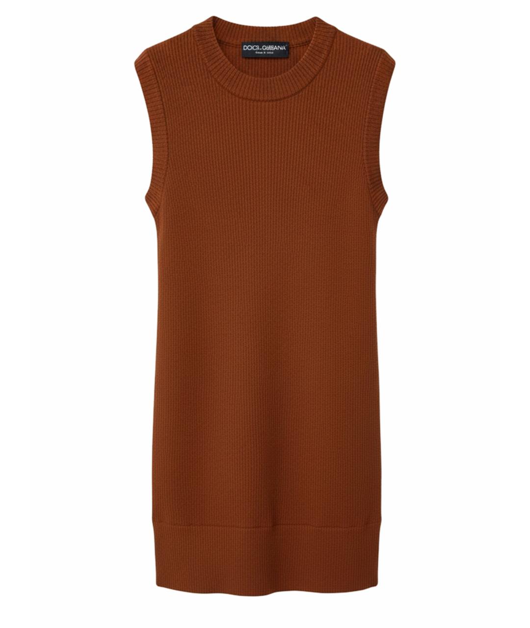 DOLCE&GABBANA Оранжевая кашемировая жилетка, фото 1