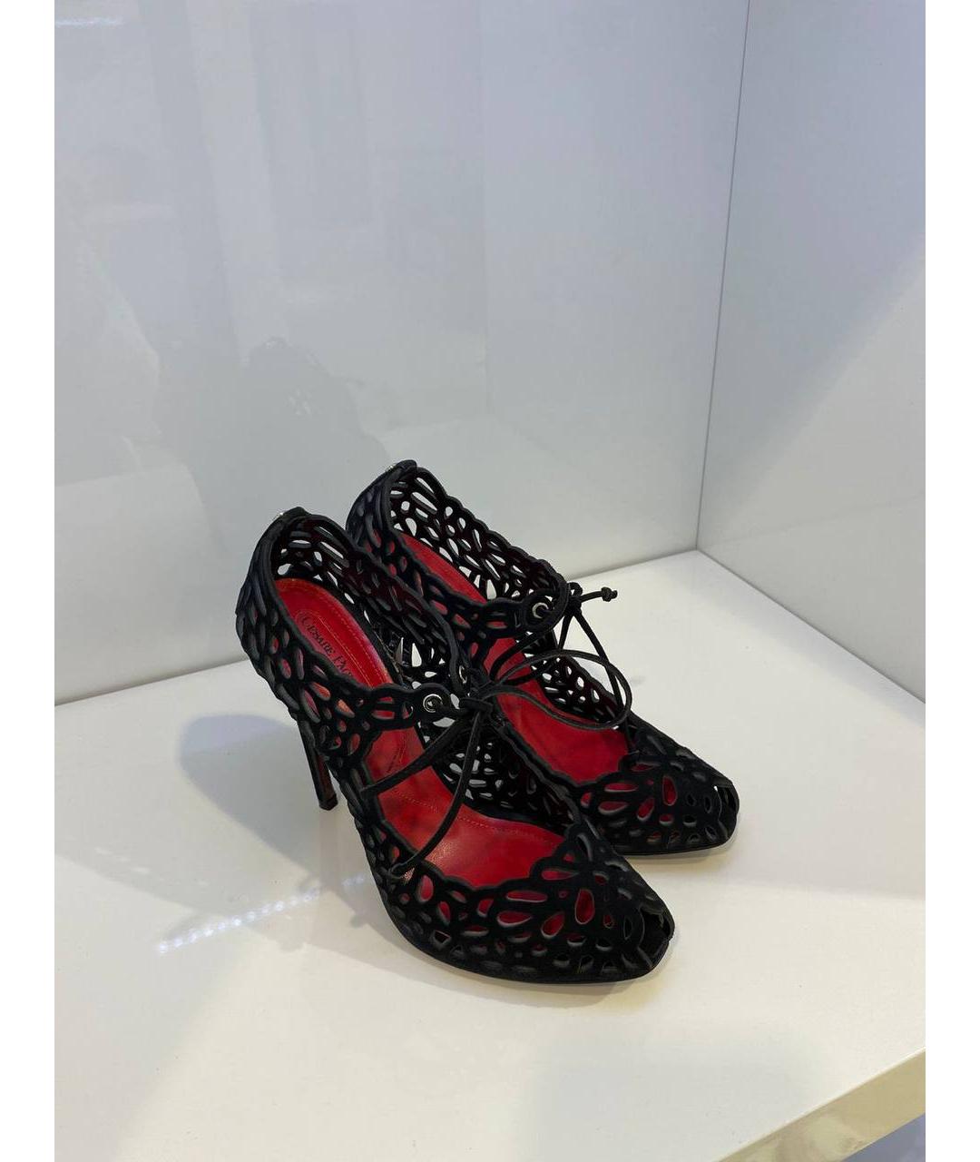 CESARE PACIOTTI Черные кожаные босоножки, фото 4