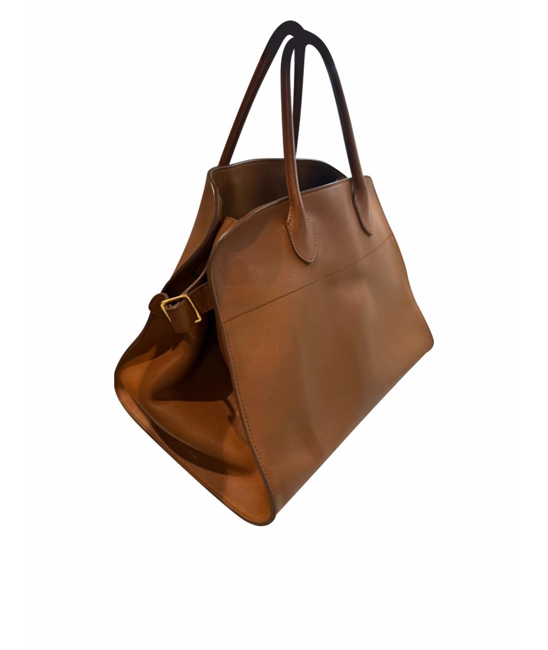 THE ROW Коричневая кожаная сумка с короткими ручками, фото 1