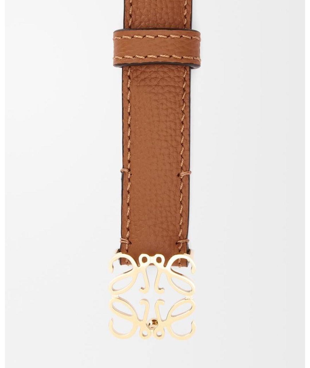 LOEWE Коричневый кожаный ремень, фото 2