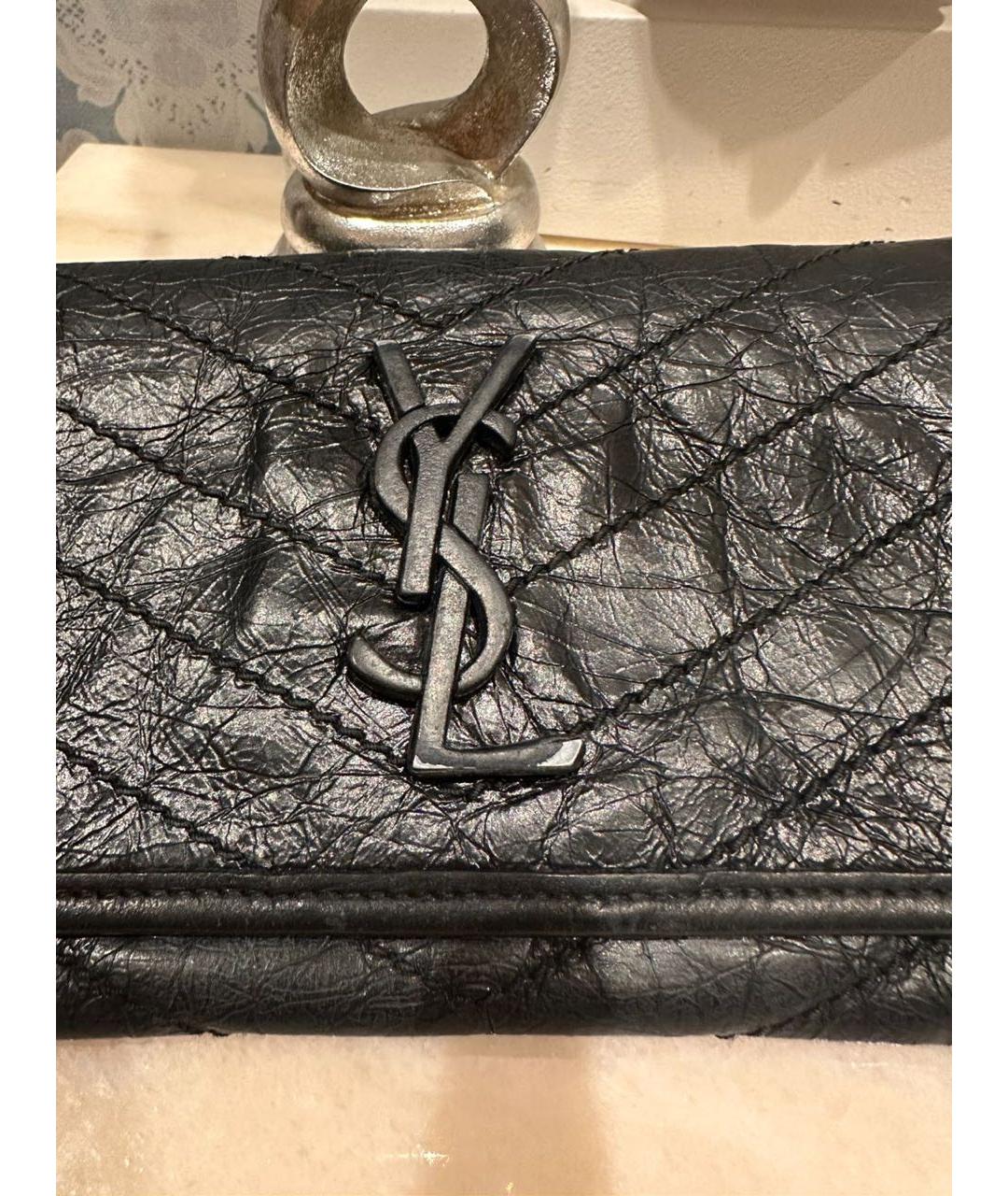 SAINT LAURENT Черный кошелек, фото 4