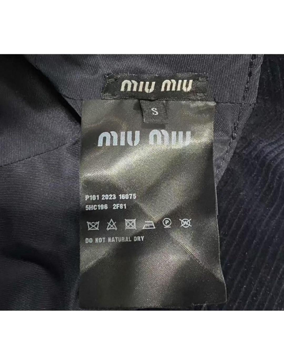 MIU MIU Темно-синяя хлопковая панама, фото 5