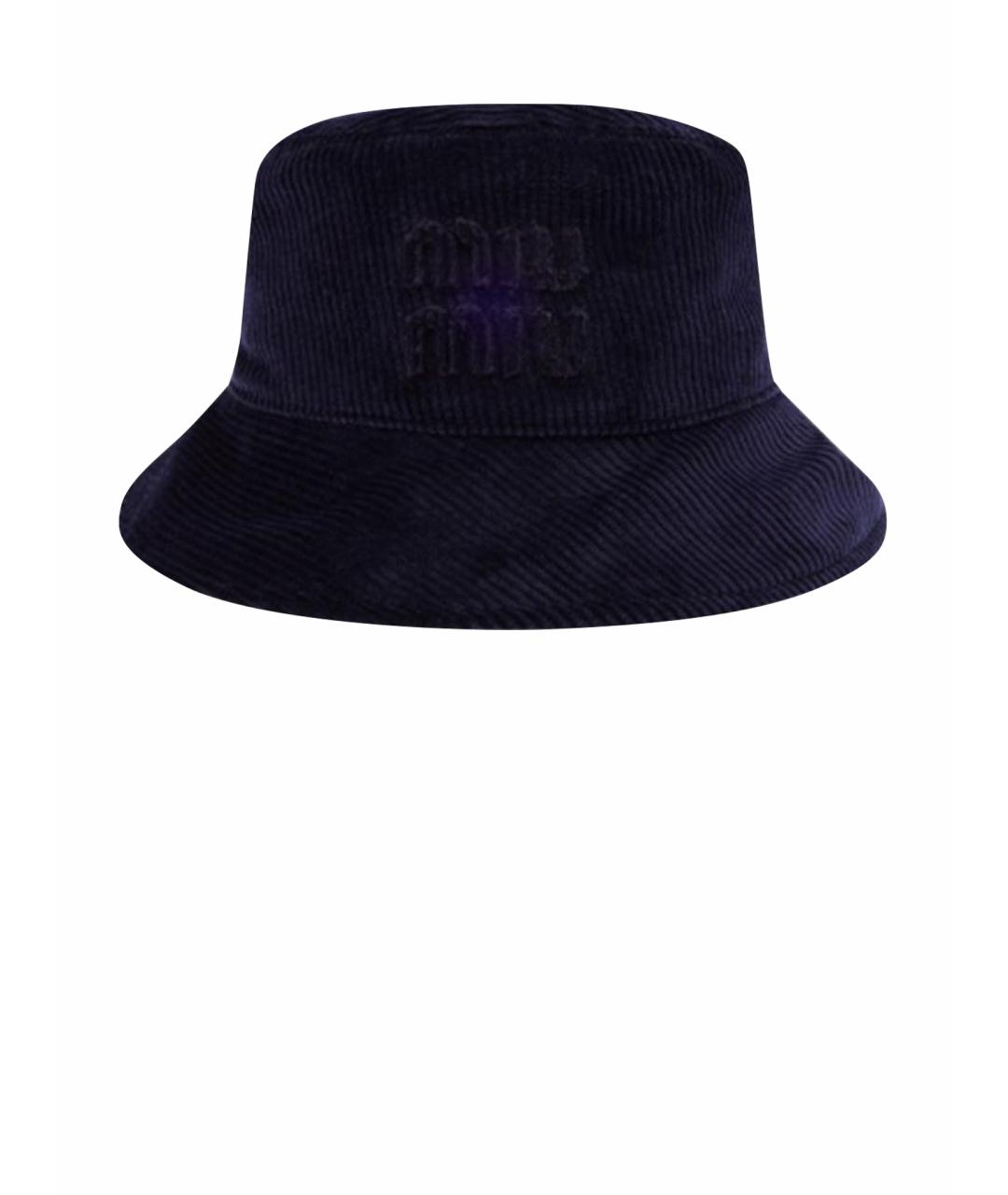 MIU MIU Темно-синяя хлопковая панама, фото 4