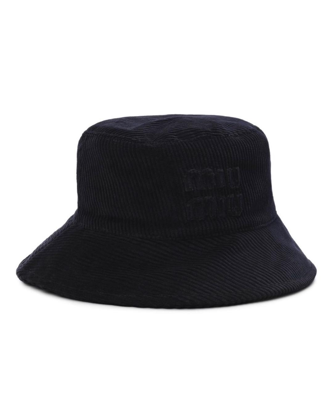 MIU MIU Темно-синяя хлопковая панама, фото 2