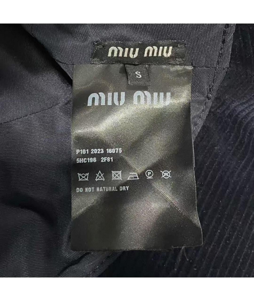 MIU MIU Темно-синяя хлопковая панама, фото 3