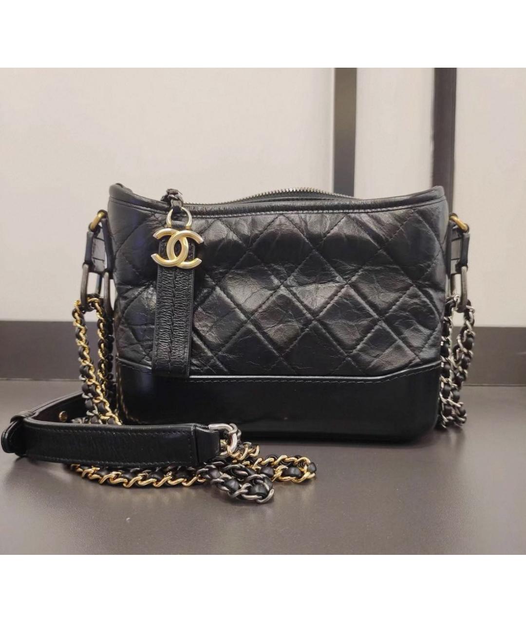 CHANEL Черная кожаная сумка через плечо, фото 5