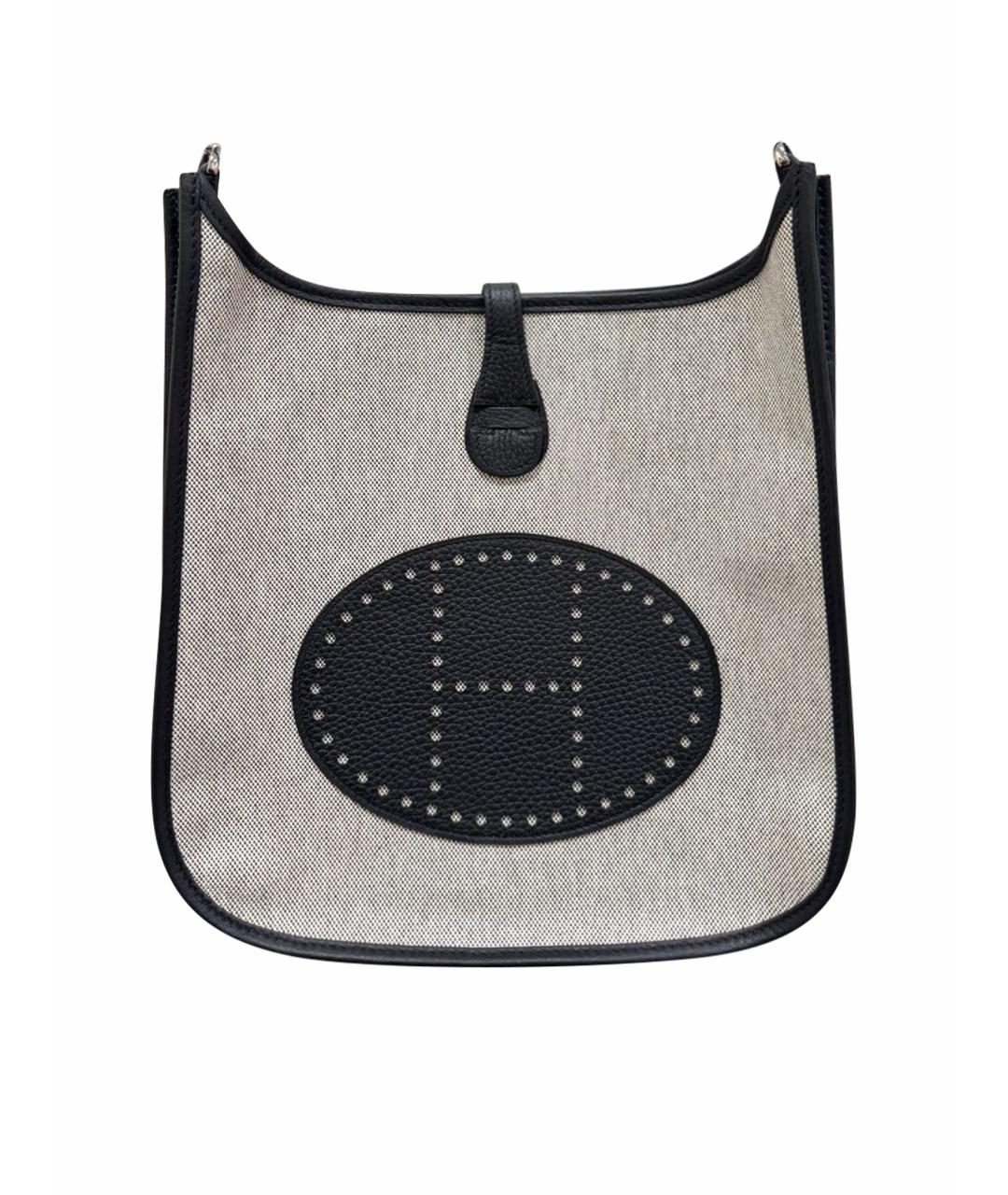 HERMES Серая тканевая сумка через плечо, фото 1