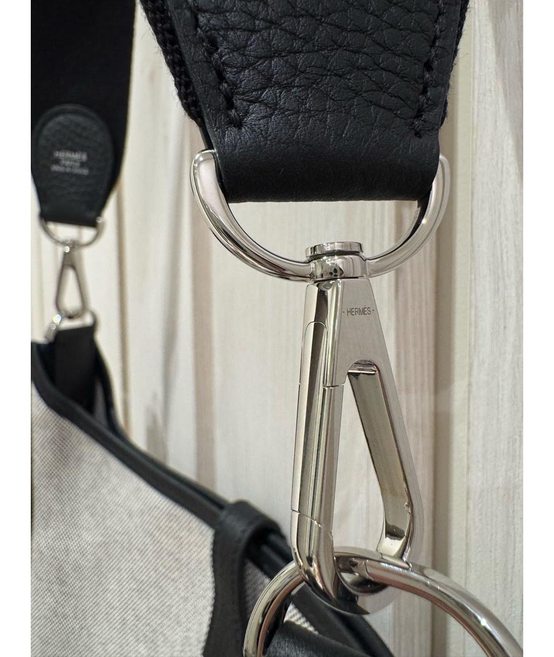 HERMES Серая тканевая сумка через плечо, фото 5