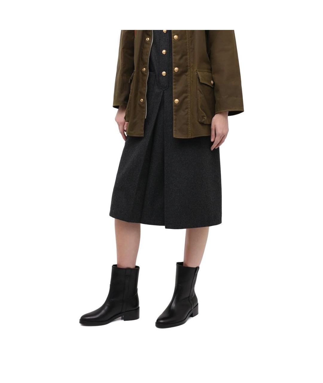 CELINE Черные кожаные полусапоги, фото 4