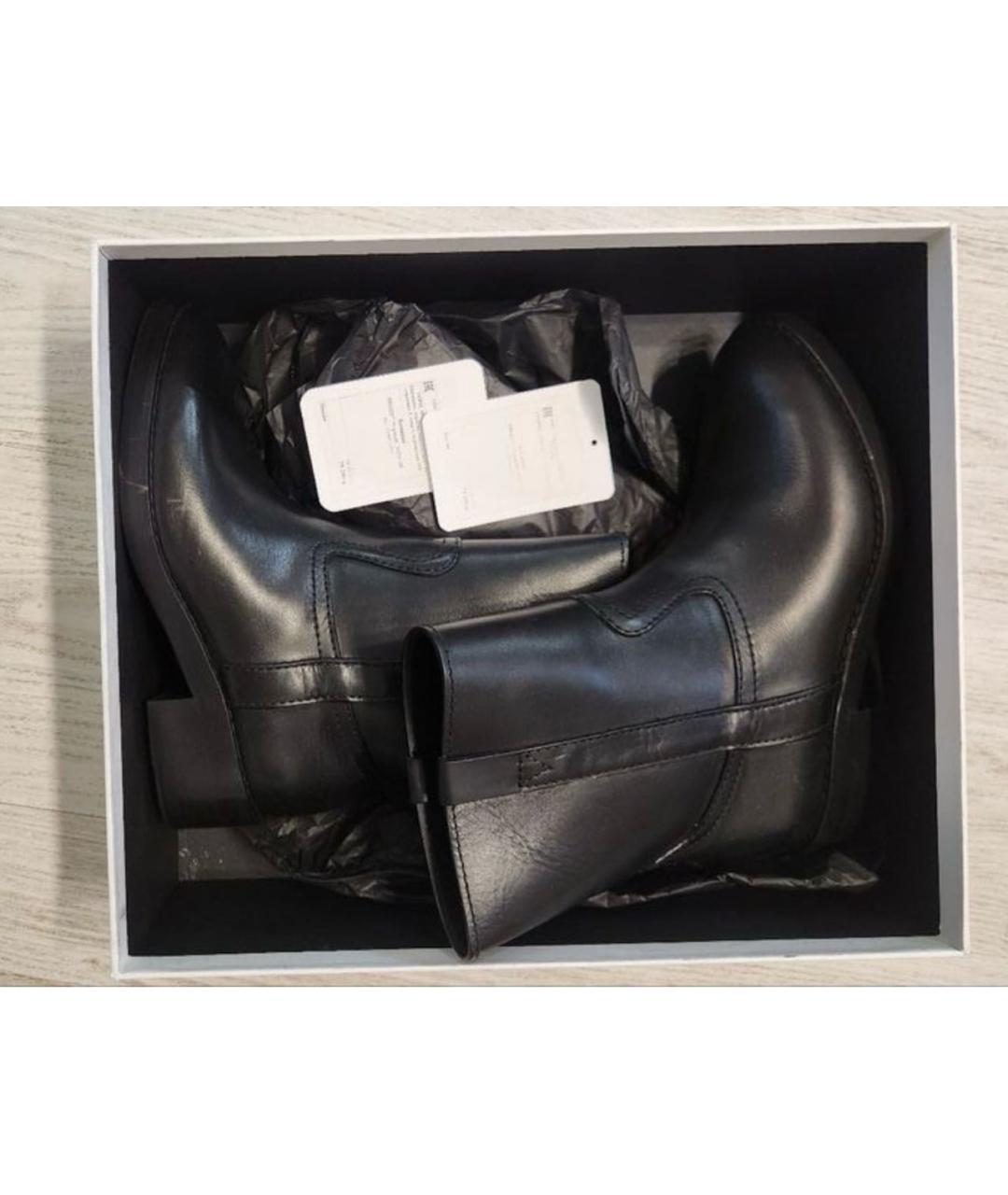 CELINE Черные кожаные полусапоги, фото 6