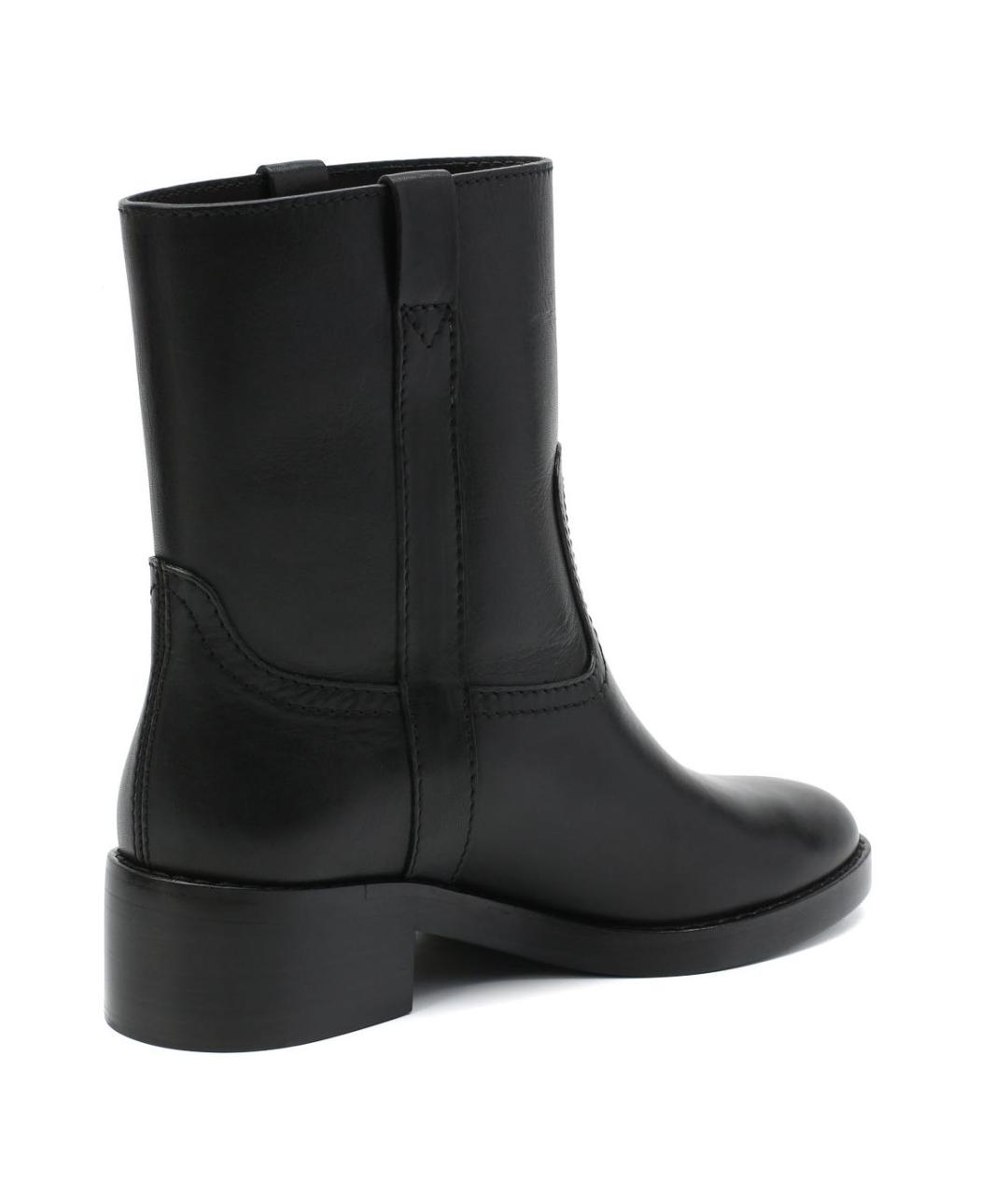 CELINE Черные кожаные полусапоги, фото 3