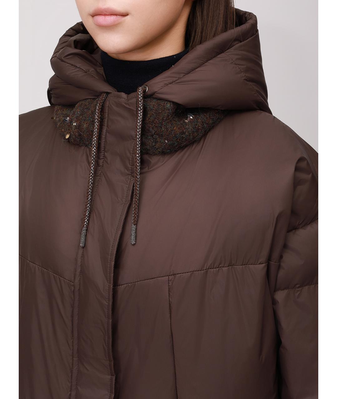 PANICALE Коричневый пуховик, фото 5