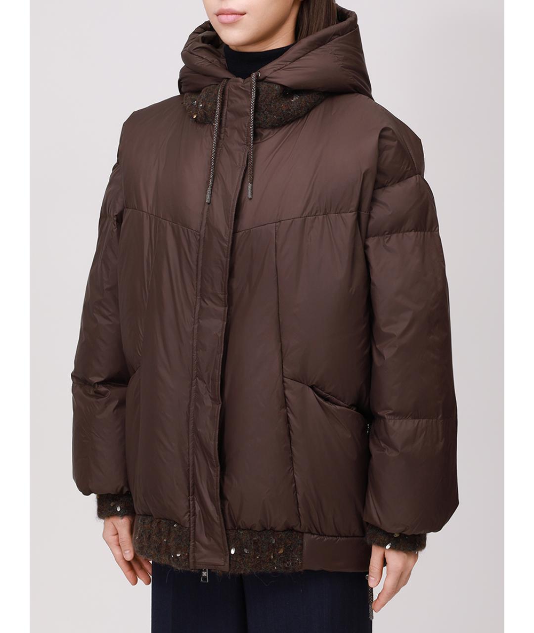 PANICALE Коричневый пуховик, фото 4
