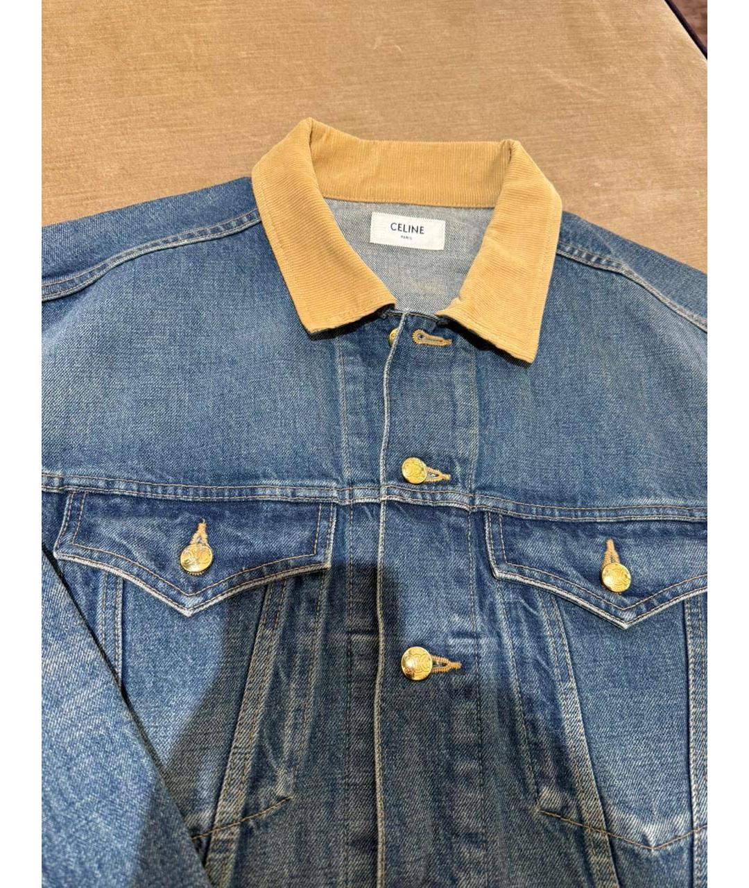 CELINE Голубой деним кардиган, фото 2
