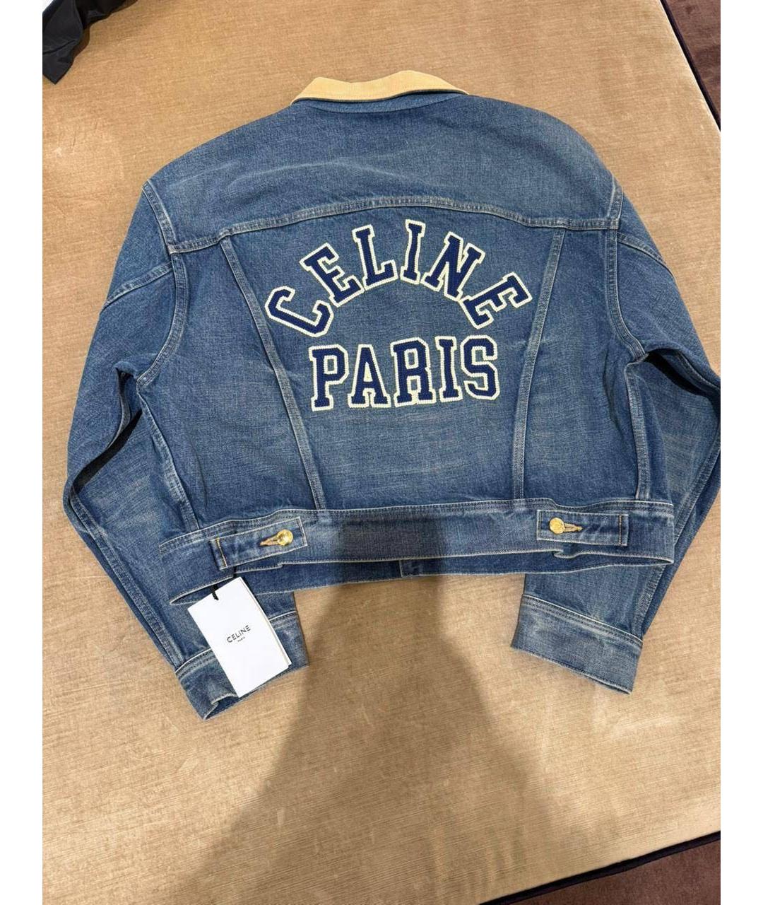 CELINE Голубой деним кардиган, фото 3