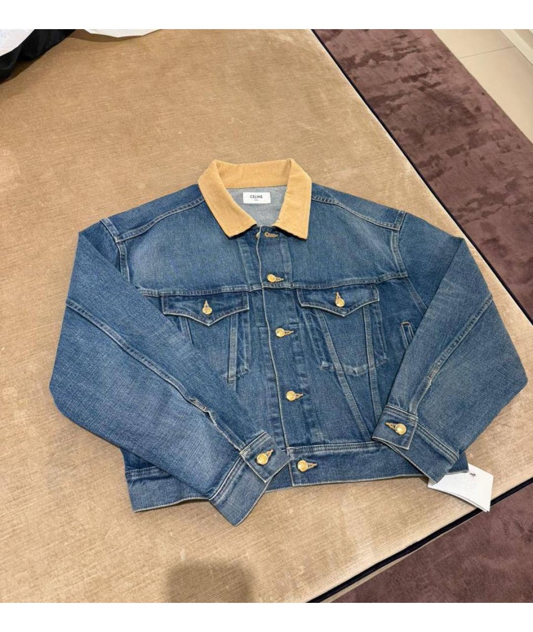 CELINE Голубой деним кардиган, фото 4