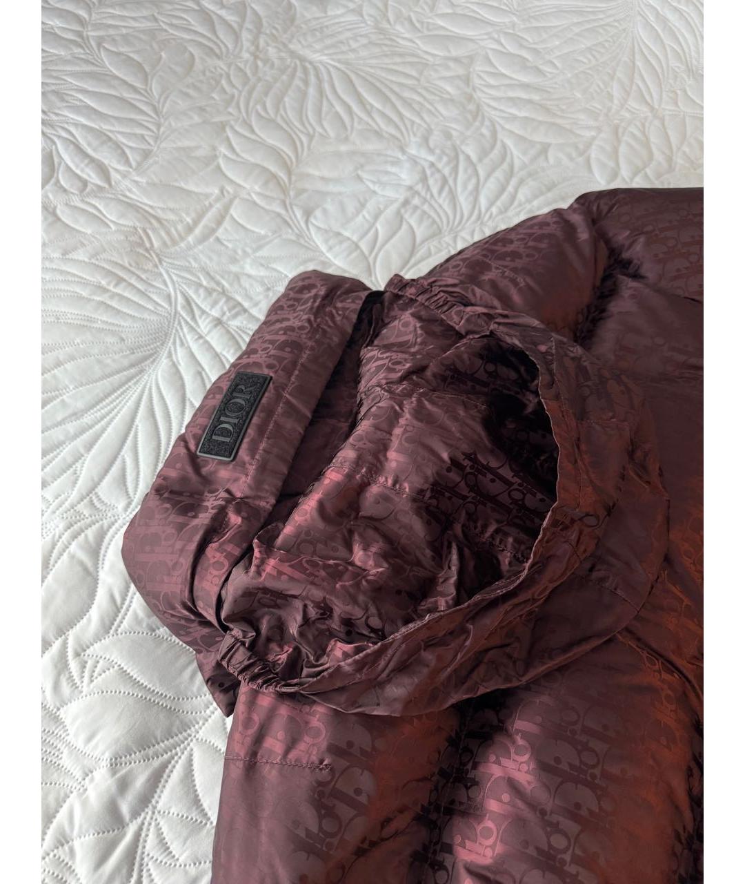 CHRISTIAN DIOR Бордовый полиамидовый пуховик, фото 8