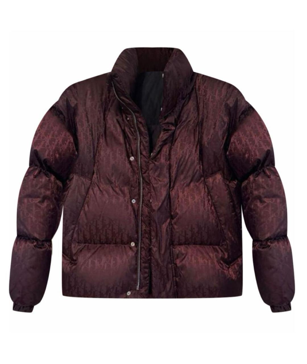 CHRISTIAN DIOR Бордовый полиамидовый пуховик, фото 9