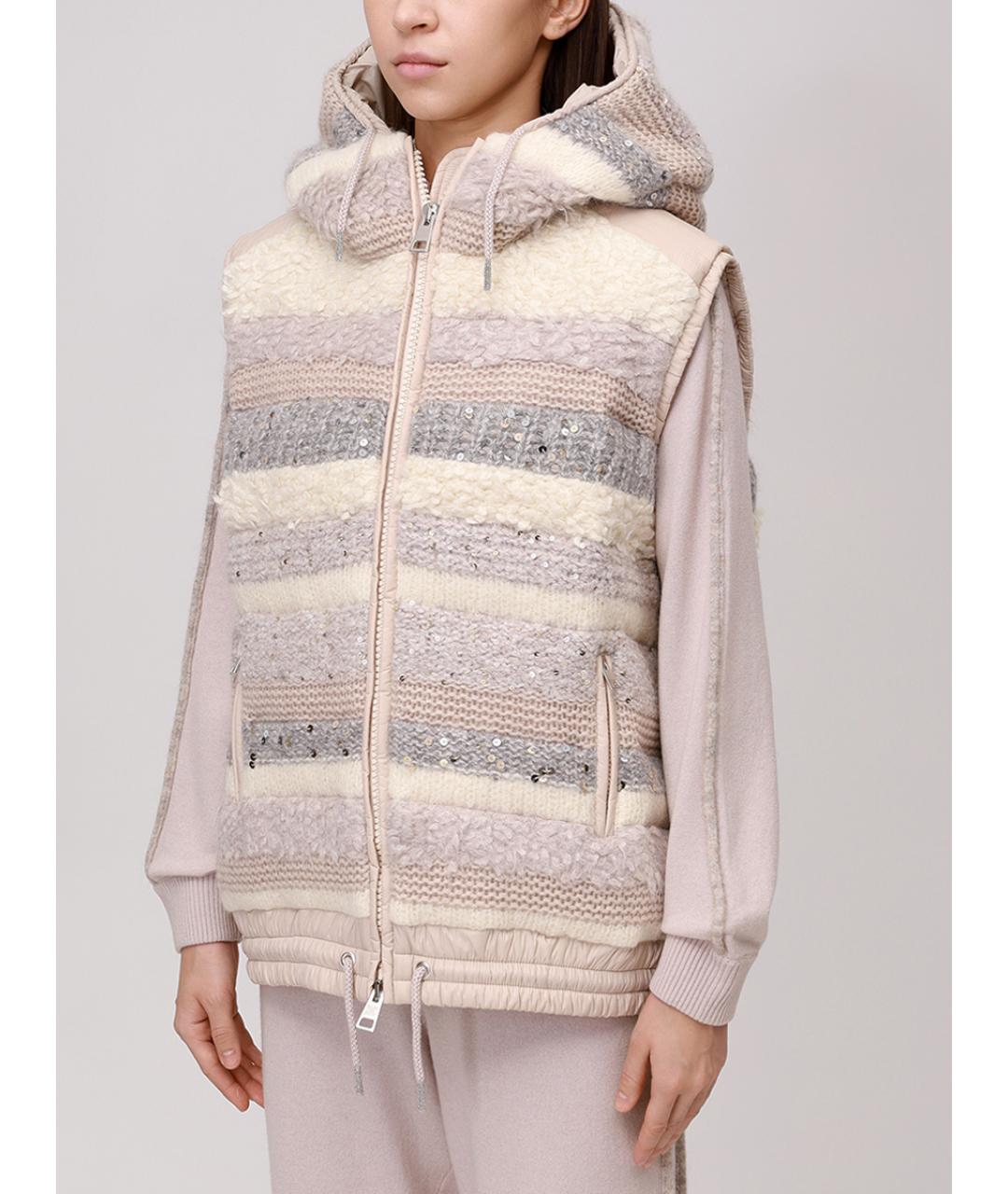 PANICALE Бежевый жилет, фото 4