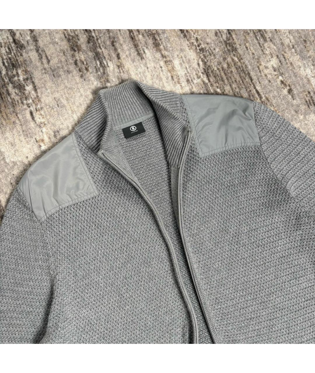 BOGNER Серебрянный хлопковый кардиган, фото 2