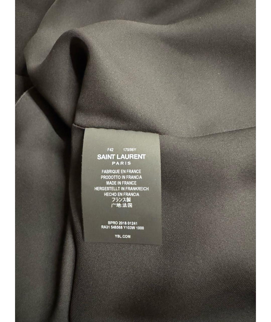 SAINT LAURENT Черное вискозное вечернее платье, фото 5