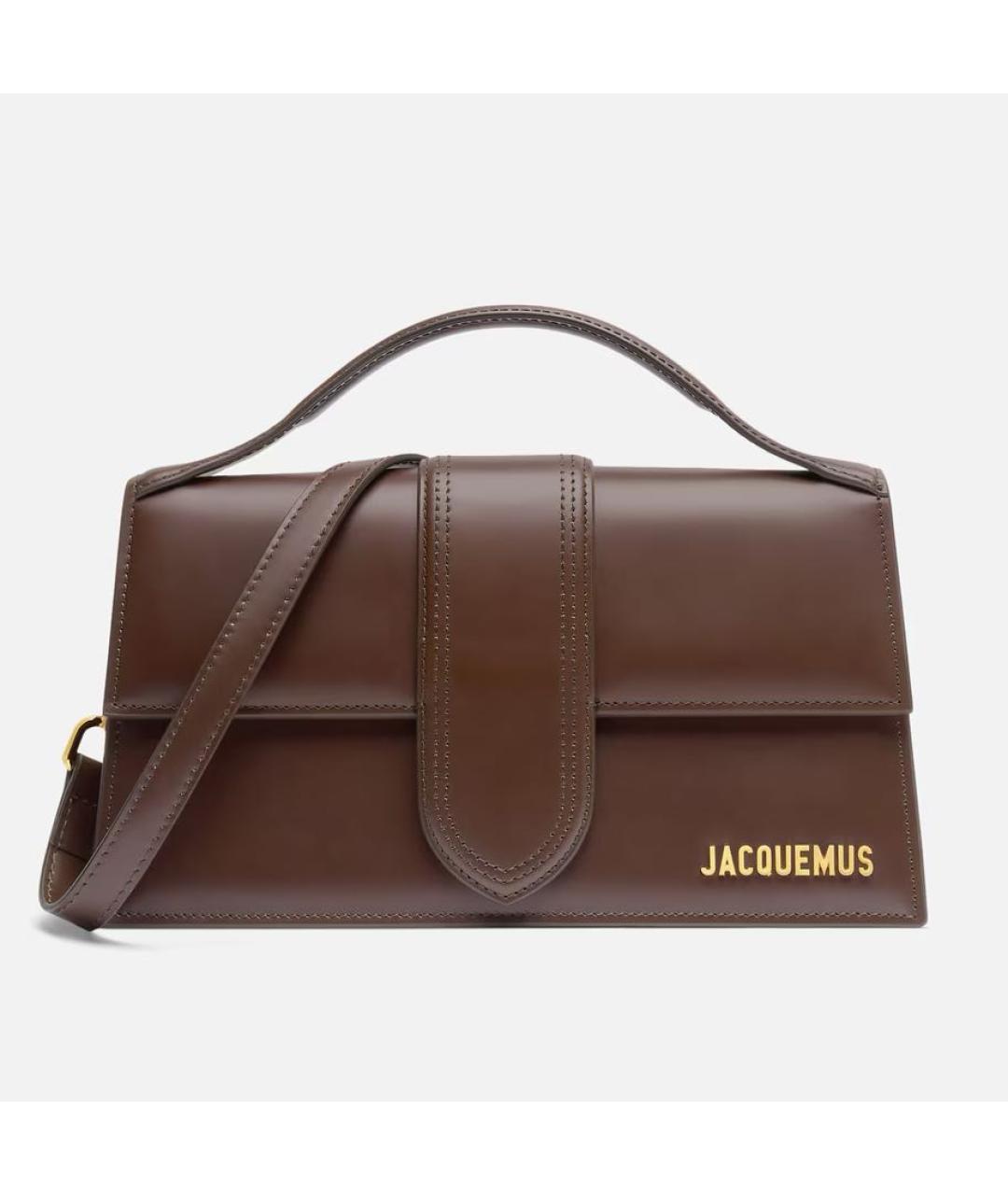JACQUEMUS Коричневая кожаная сумка через плечо, фото 8