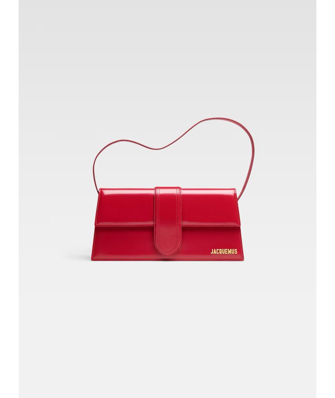 JACQUEMUS Красная кожаная сумка через плечо, фото 6