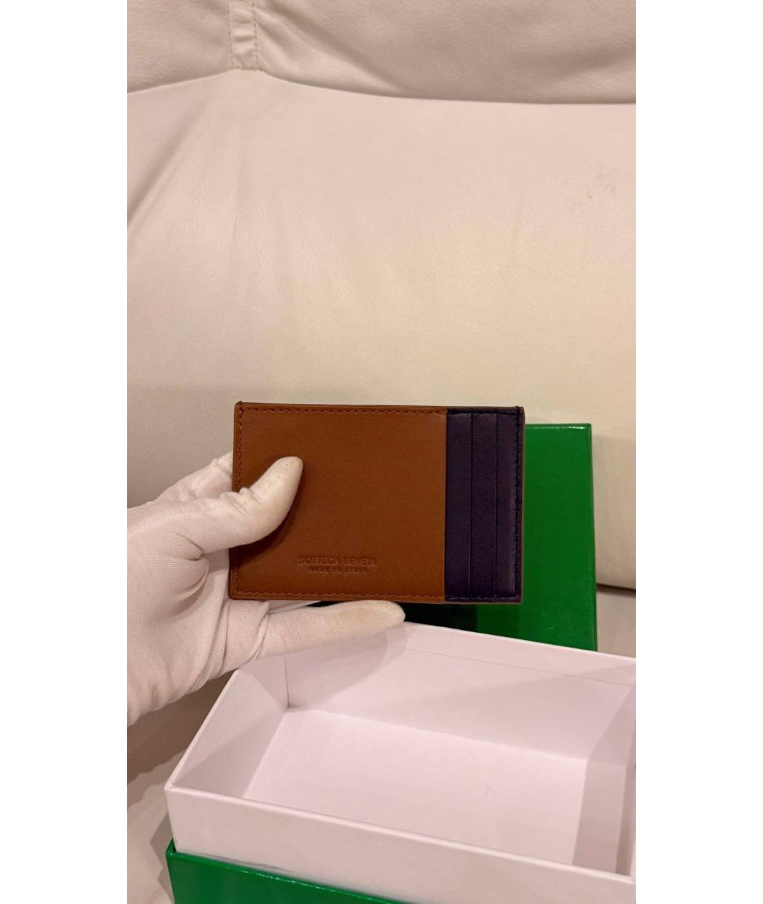 BOTTEGA VENETA Коричневый кожаный кардхолдер, фото 3