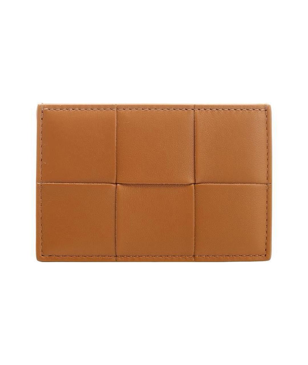 BOTTEGA VENETA Коричневый кожаный кардхолдер, фото 1