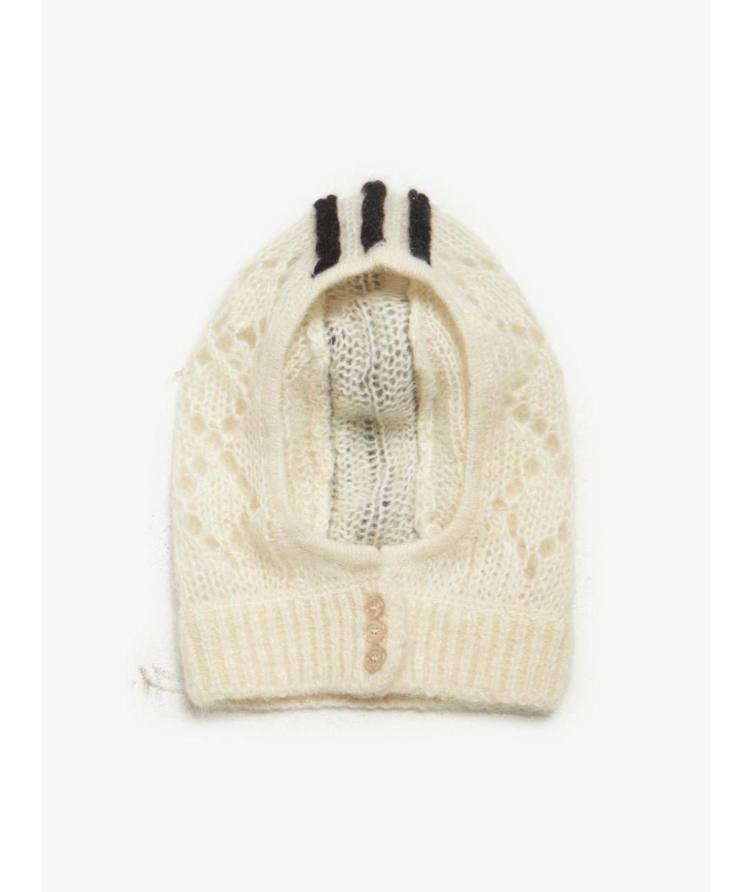 GUCCI Белый шерстяной капюшон, фото 4