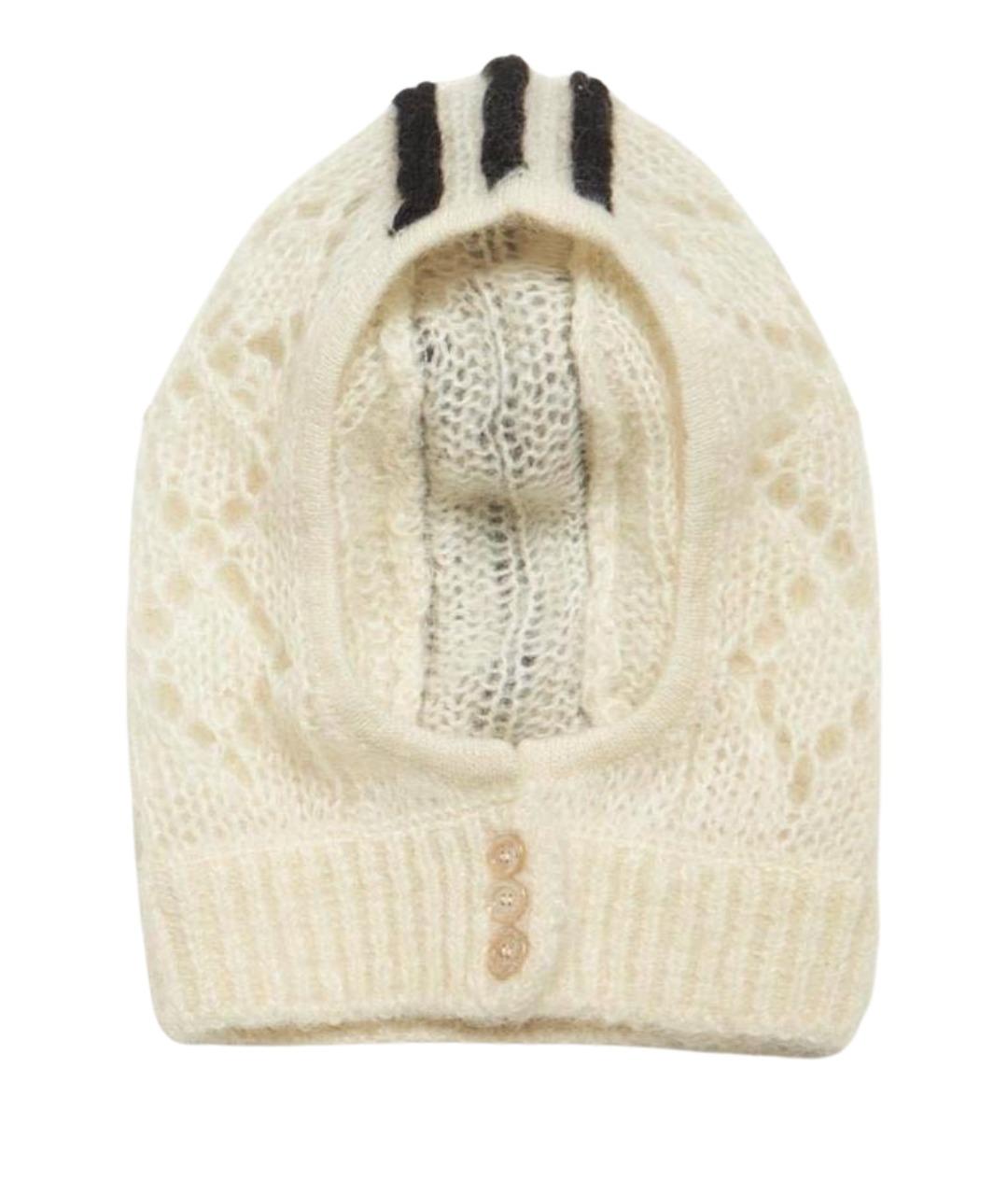 GUCCI Белый шерстяной капюшон, фото 1