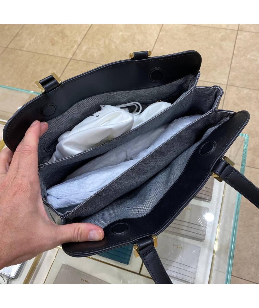 FURLA Черная кожаная сумка через плечо, фото 4