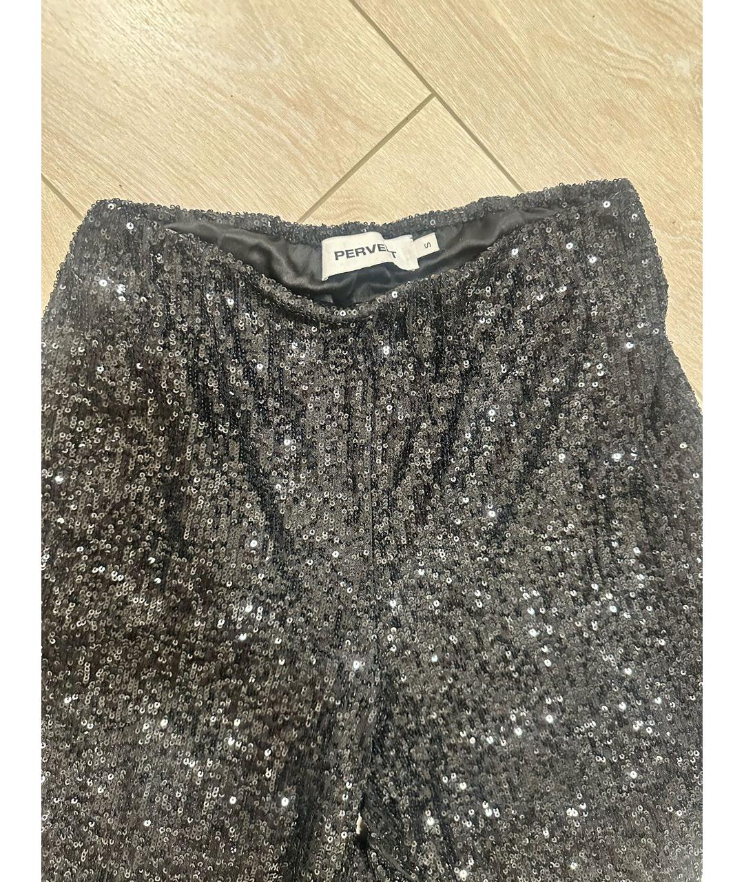 PERVERT Черные прямые брюки, фото 3