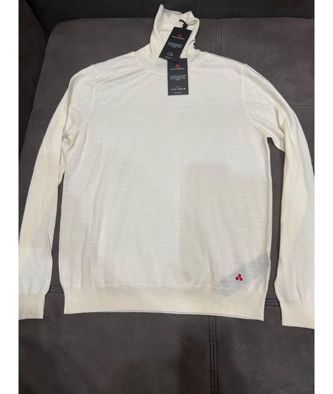 PEUTEREY Белая шерстяная водолазка, фото 7