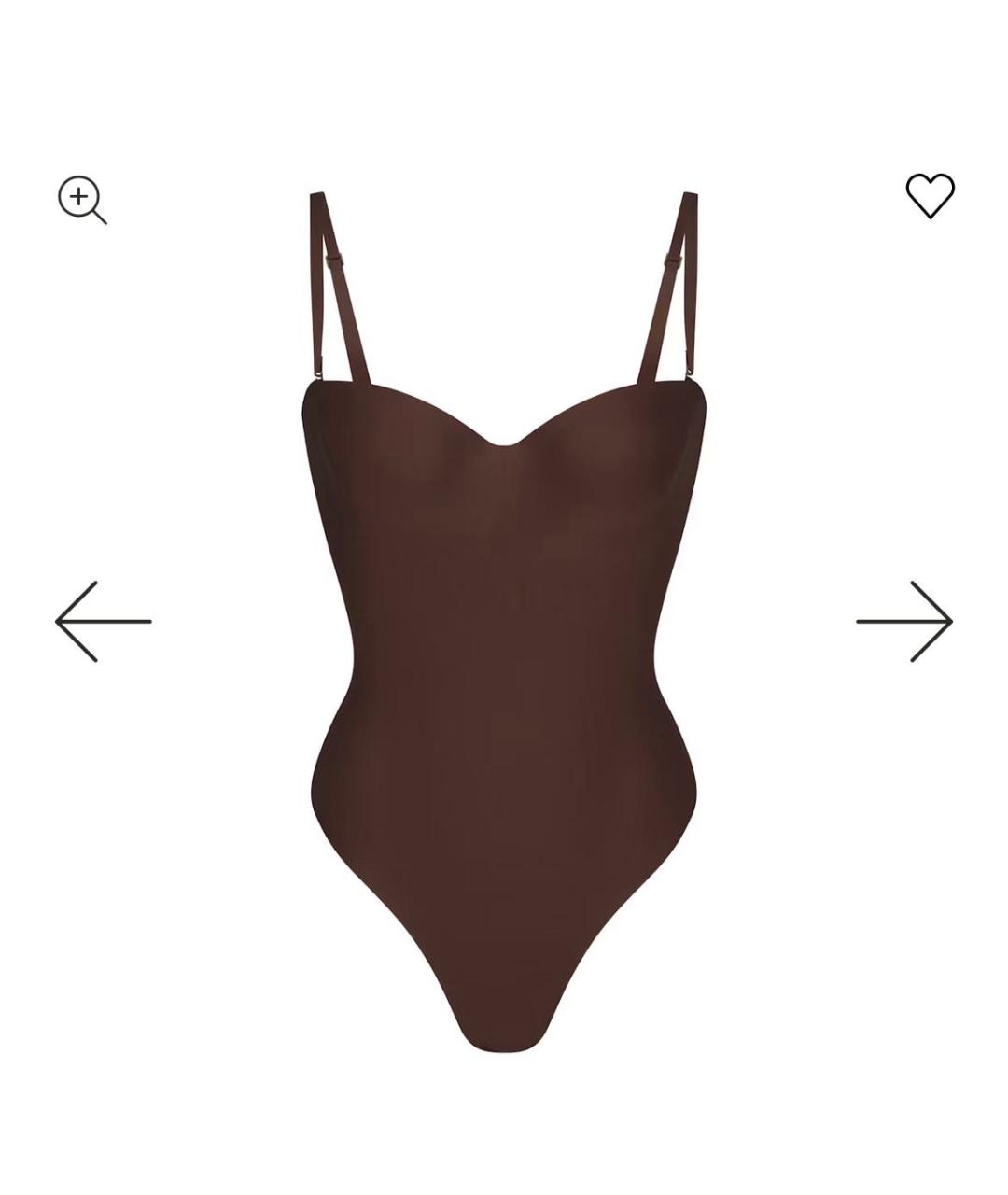 SKIMS Коричневый полиамидовый корсет, фото 6