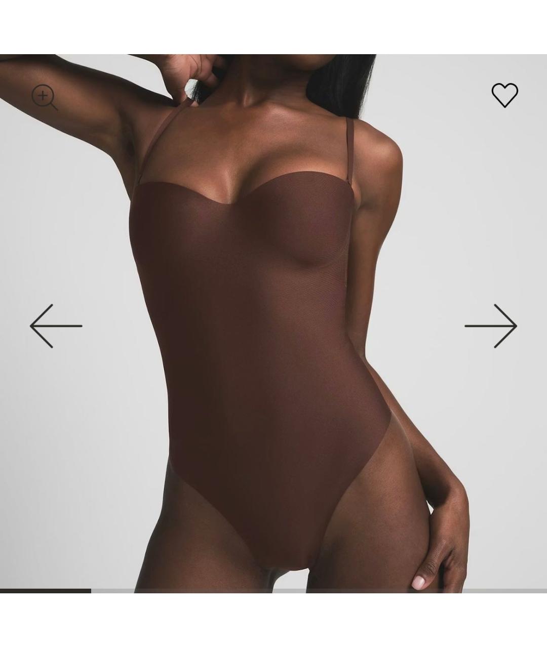 SKIMS Коричневый полиамидовый корсет, фото 5