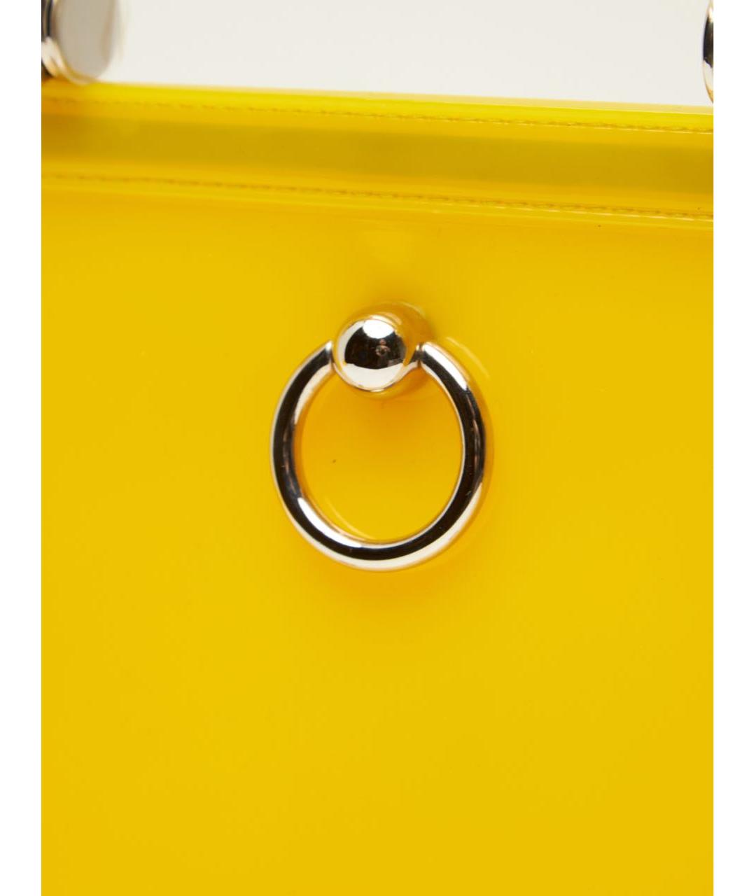 DOLCE&GABBANA Желтая сумка с короткими ручками, фото 3