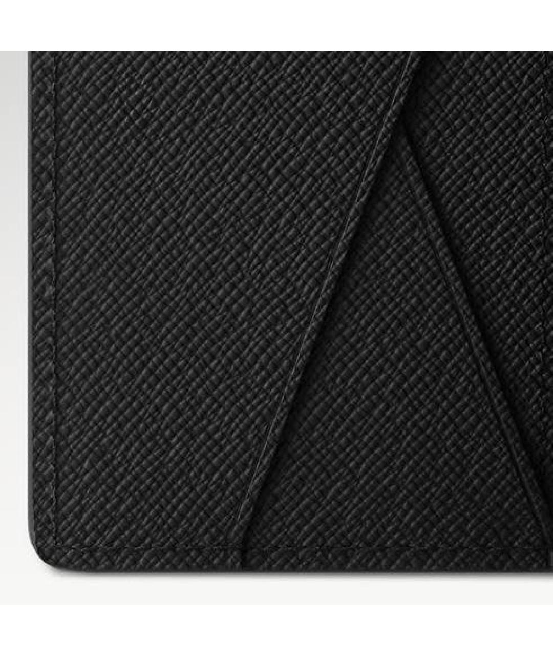 LOUIS VUITTON Черный кожаный кардхолдер, фото 4