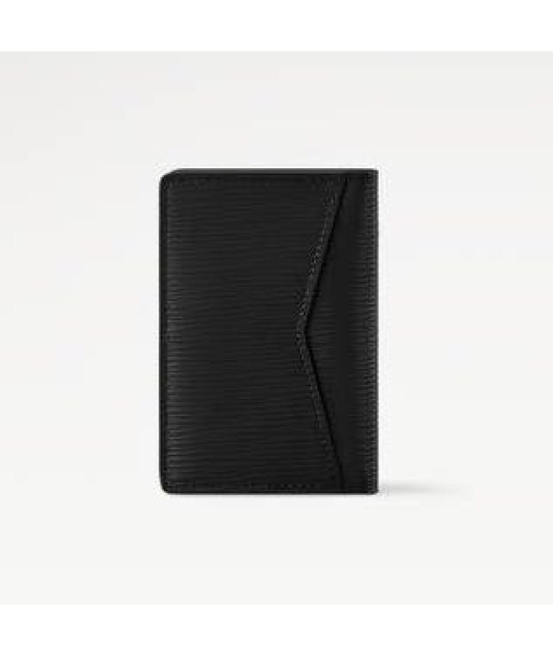 LOUIS VUITTON Черный кожаный кардхолдер, фото 6