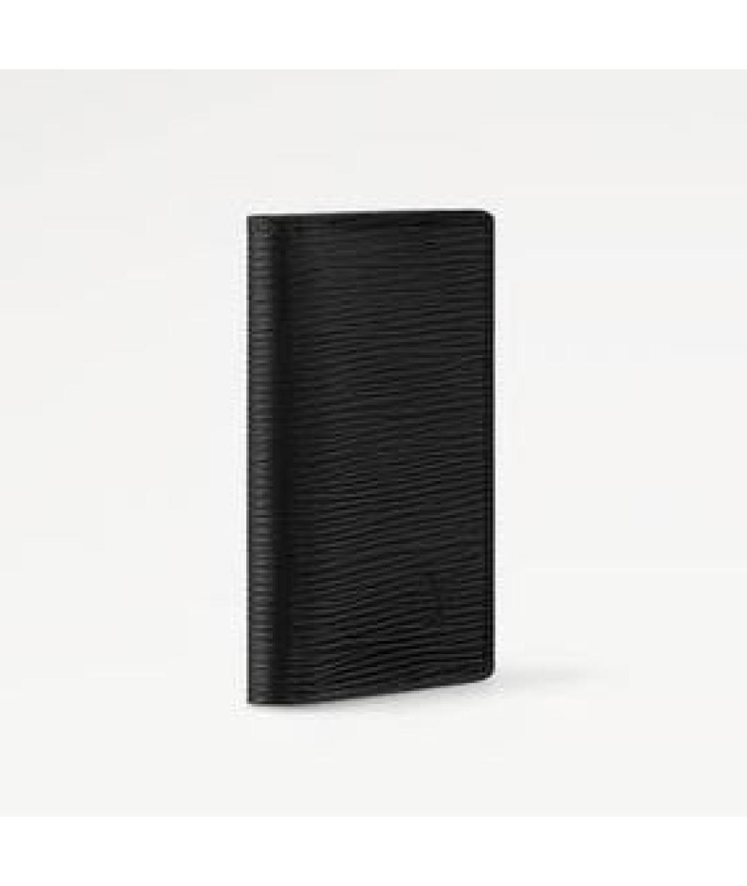 LOUIS VUITTON Черный кожаный кардхолдер, фото 2