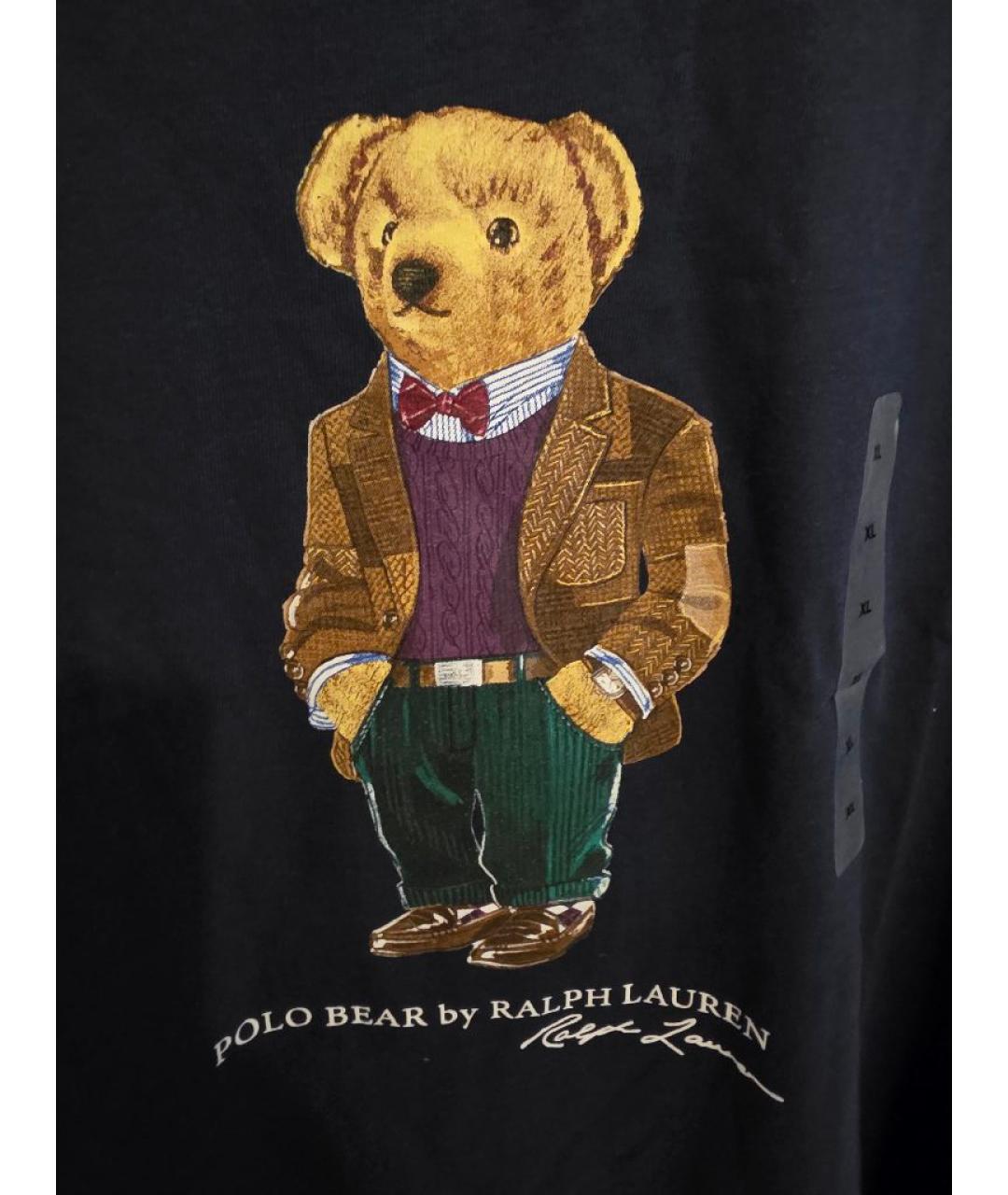 POLO RALPH LAUREN Темно-синяя хлопковая футболка, фото 9